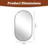 Modern Capsule Wall Mirror, Rounded Rectangle Bathroom Vanity Mirror, Horizontal Vertical Hanging, Black