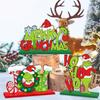 Christmas Table Decorations Wooden Table Centerpiece  Lives Here Table Top Sign For Merry Christmas Holidays Party Decorations