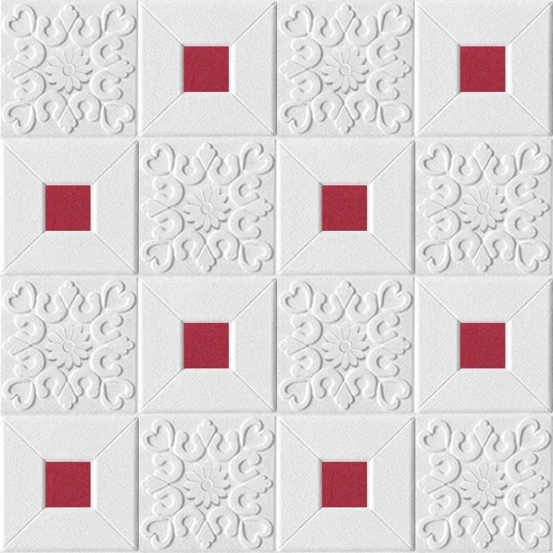 10 шт. Пенопластовые 3D наклейки Самоклеящиеся Потолочные декоративные панели Водонепроницаемые обои Гостиная Спальня Украшение дома