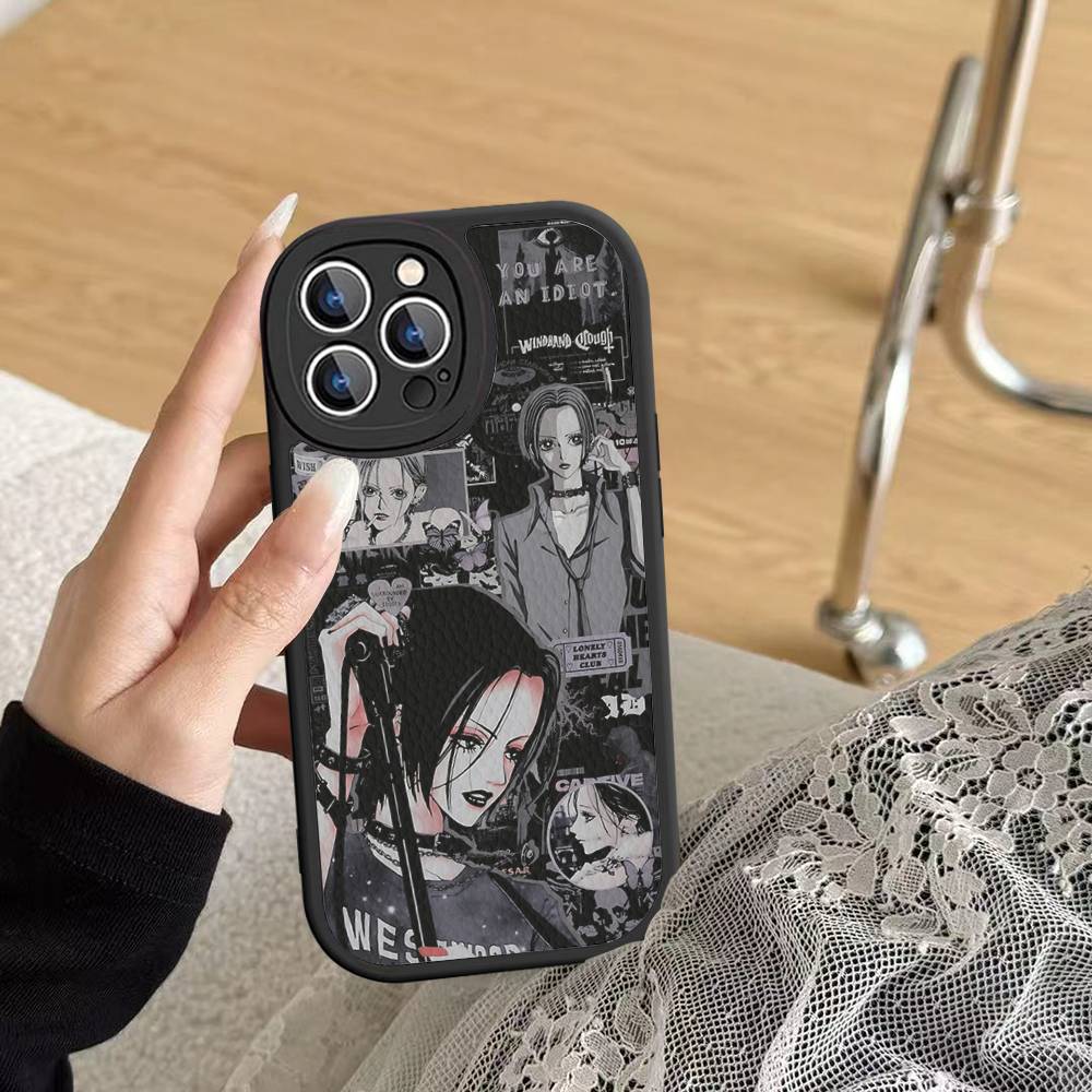 Комиксы Осаки Нана Горячая Япония Кожаный Чехол для Телефона Для IPhone 16 16e 15 14 13 12 11 Pro Max Plus Mini Чехол
