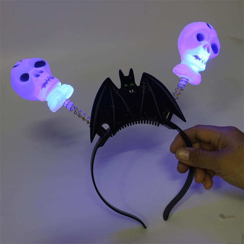 Luminous Halloween Pumpkin & Horn Headband for Kids & Adults