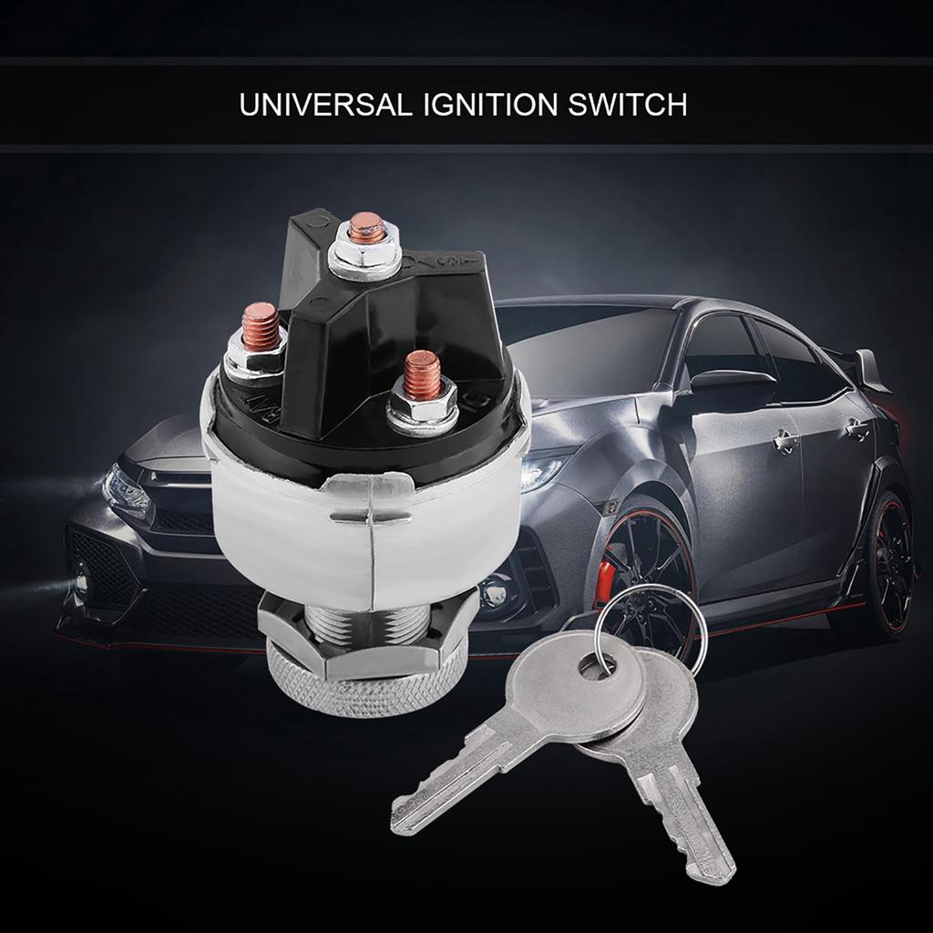 Universal Ignition Switch Assembly with 2 Keys for Car Truck Trailer