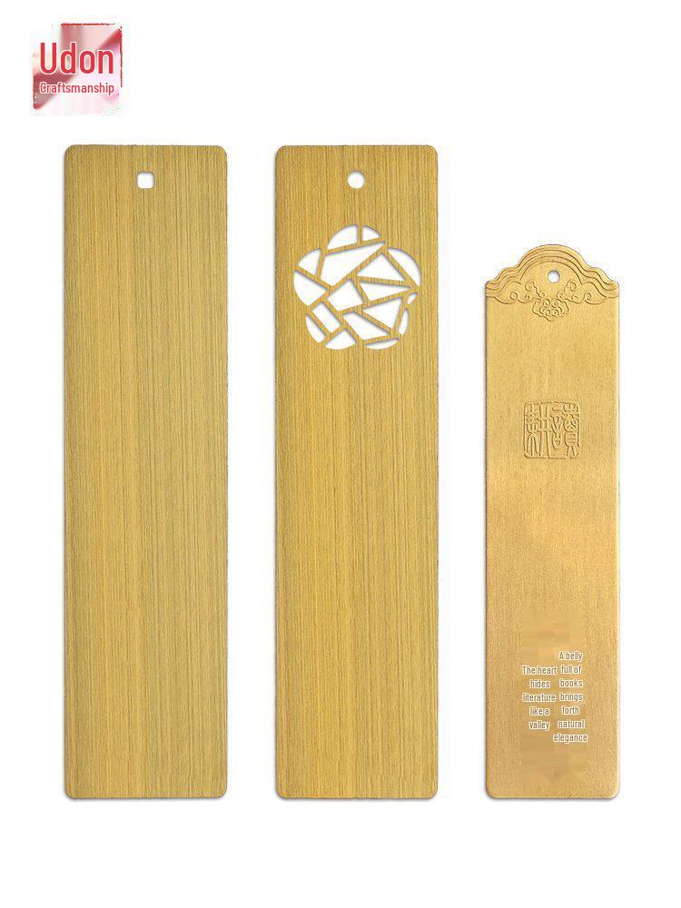 Натуральная латунная металлическая закладка - Матовая, Обычная, С возможностью гравировки, Зажим для книги, Фермерство и Чтение