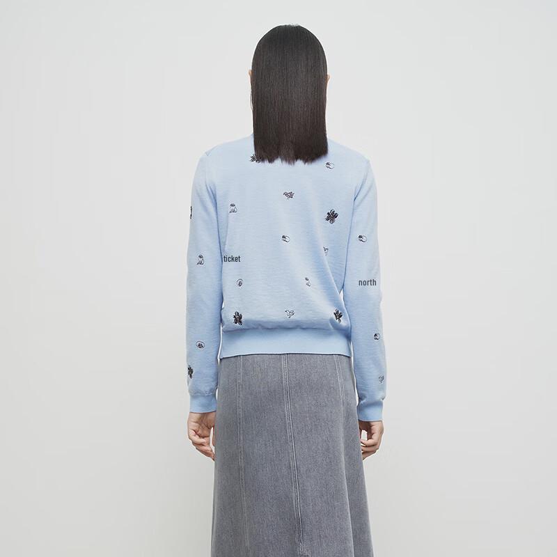 Broadcast Women's Unique Embroidered Round Neck Cardigan