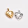 Stainless Steel Openable Carved Heart Photo Locket Pendant Picture Frame Box Charms Chain Necklace for Women Men Metal Jewelry