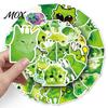 Personalized Stickers for Travel Luggage 50Pcs Funny Alien Cat Stickers, Waterproof Green Meme Vinyl Decals, Emoticon Skateboards Abstract Weird
