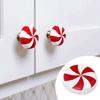 Christmas Knob Covers for Cabinets Red White Peppermint Stretchable Handle Covers Decorative Drawer Pulls for Holiday Kitchen Bathroom Home Decor