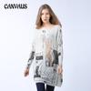 Spring and Autumn Women's Knit Dress Long Sleeve Pullover Letter Printed Plus Size Knit Sweater