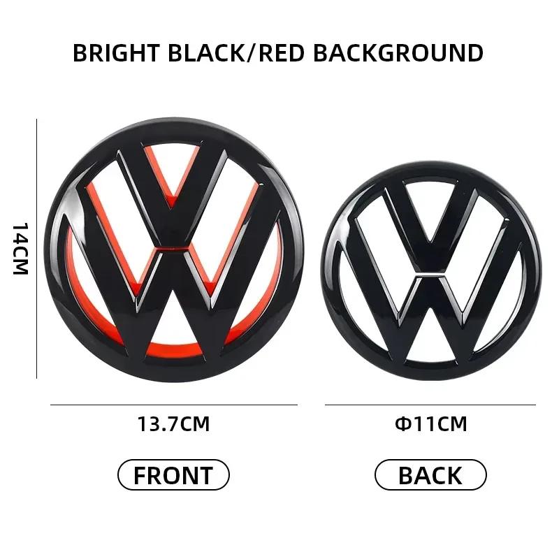 Valve Stems Caps For VW Volkswagen 135mm 110mm Car Front Grill Badge Rear Trunk Emblem Lid Logo Car Styling For Golf 6 MK6 GTI 2