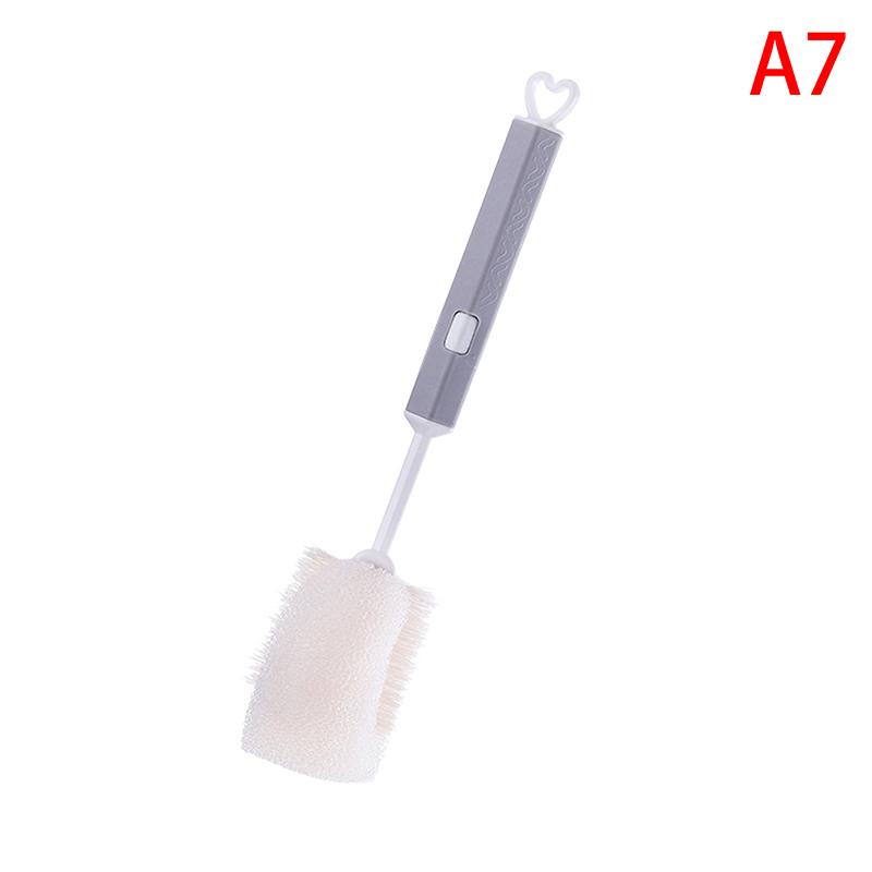 1 шт. Мягкая губка для мытья чашек с длинной ручкой, губка для бутылок, щетка для мытья бутылок, стеклянных чашек, мытья и чистки кухни