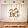 2D плоский баннер, 1 набор - День Рождения Счастливого 18-летия Праздничный Фон Декоративный Фон Реквизит, ПолиэстерDJH