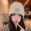 2025 Women's High-Quality Wool Knit Beanie: Autumn & Winter Style with Warm Ear Protection, Fashionable & Versatile for Large Head Circumference