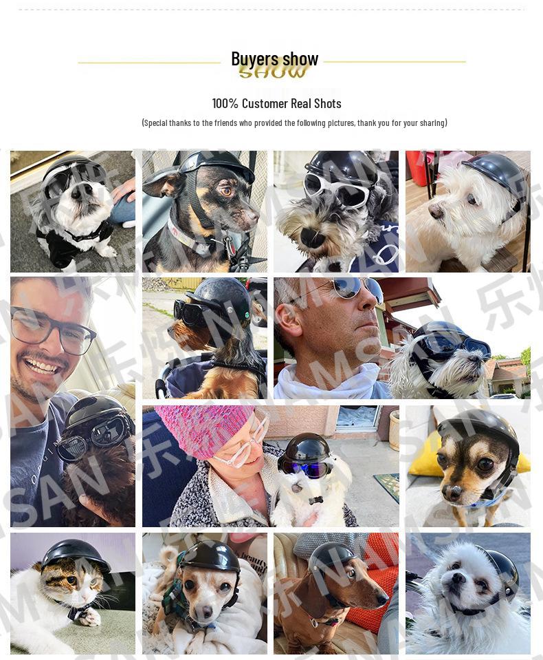 New Style Pet Motorcycle Safety Helmet - Dog & Cat Accessory Headwear