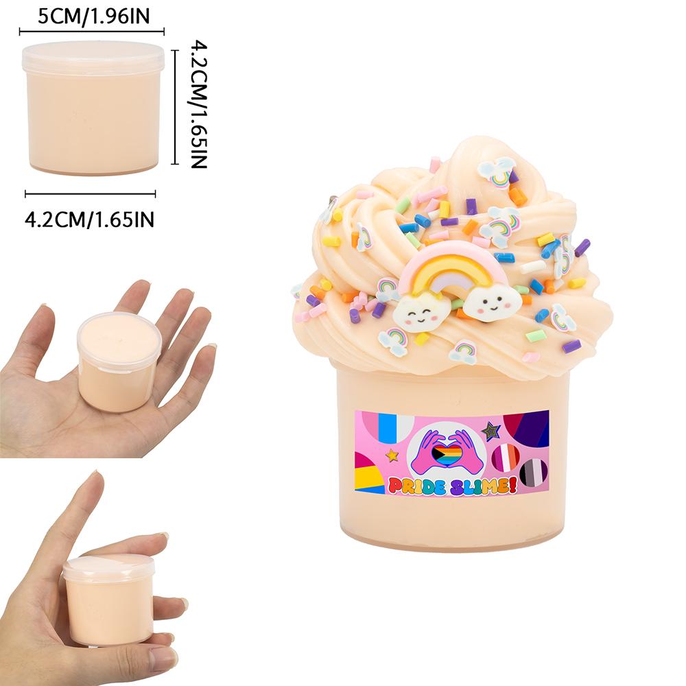 Праздничный набор Fluffy Butter Slime 2,37 унции, нелипкий ароматизированный DIY-набор для творчества, мягкое средство для снятия стресса для вечеринок и праздничных подарков