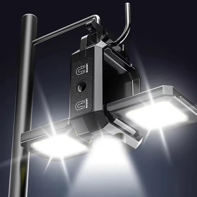 Мини-светодиодный фонарик-брелок, двойные фонари COB, USB-перезаряжаемые рабочие фонари, фонари для рыбалки с магнитом, встроенная батарея