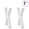 Coffee Table Legs 2 pcs White 38 x (42 43.3) cm Steel