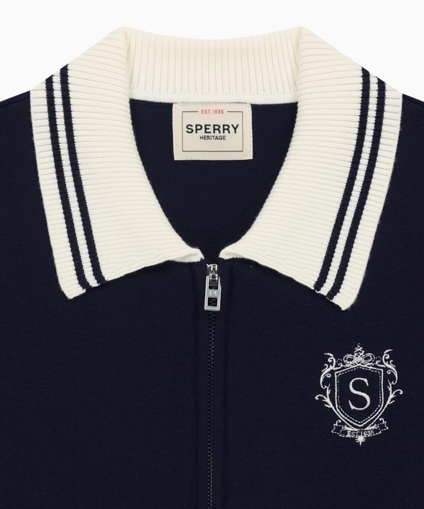 SPERRY Heritage Knit Zip-Up Jacket_Navy [Sprn_0001]