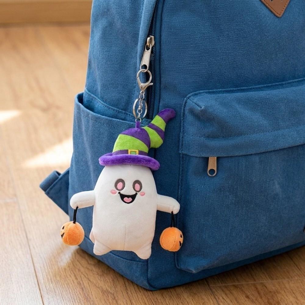 Soft Furry Bag Pendant Kawaii Cartoon Plush Pendant Handbag Charm Ghost Bag Charm Halloween Party