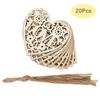 20Pcs Wooden Hollowed Heart Hanging Pendant L O V E Lettering Crafts DIY Decoration 80x80 L O V E