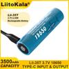 LiitoKala 35T Type-C 5V Вход 3.7V 18650 3500mAh Емкость перезаряжаемая литиевая USB батарея для игрушечной клавиатуры