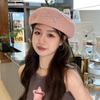 New Beret Women's Summer Versatile Breathable Thin Painter Hat Fashionable Big Head Circumference Hat Showing Small Face