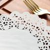150 шт. белые кружевные круглые бумажные салфетки одноразовые полые цветочные впитывающие масло бумажные для жареной пищи