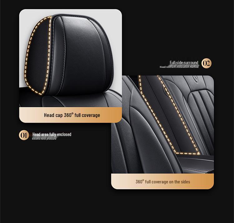 Универсальная пятиместная подушка на сиденье автомобиля из натуральной кожи