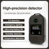 4-in-1 Portable CO Detector: Carbon Monoxide Alarm, Temperature & Humidity Monitor with Flashlight, Long-Lasting Battery