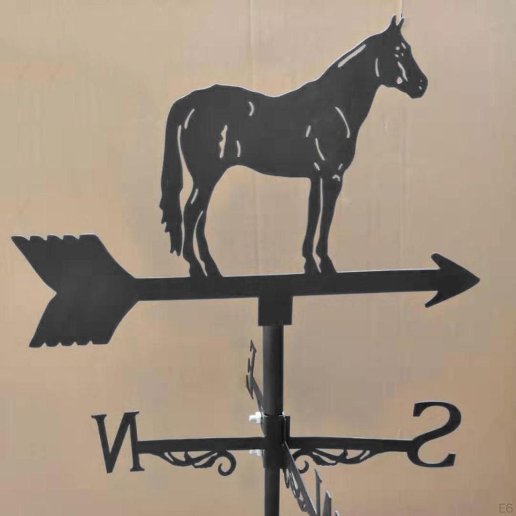 Черный флюгер, фигурка животного, практичный индикатор направления ветра, фермерская сцена для дома и сада