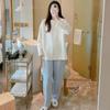 Women's Warm Pajamas Set Coral Fleece Winter Thickened Winter Pajamas Flannel Large Size Pajamas Pajamas Home Clothes