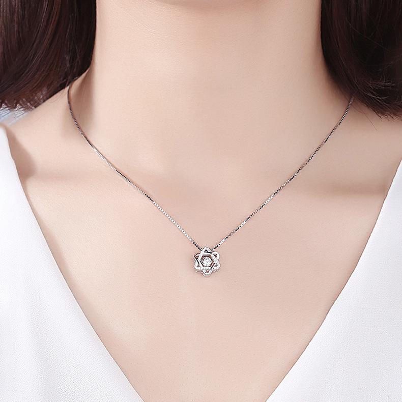 Шестиконечная звезда, гибкое ожерелье, ключичная цепочка, японская и корейская, простая личность, бьющееся сердце, студенческие галстуки, цепочка на шею