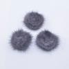 10Pcs 30mm Mink Plush Ball with Bottom Gasket for DIY Headwear Hair Clips Bow Accessories Handmade Baby Clothes Hat Shoes Decor