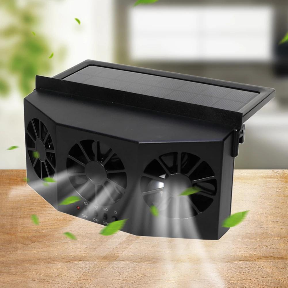 Air Circulation Fan Solar Charging Portable Deodorization Ventilator 2.4V Auto Ventilation Fan Multi-angle Adjustable Auto Parts