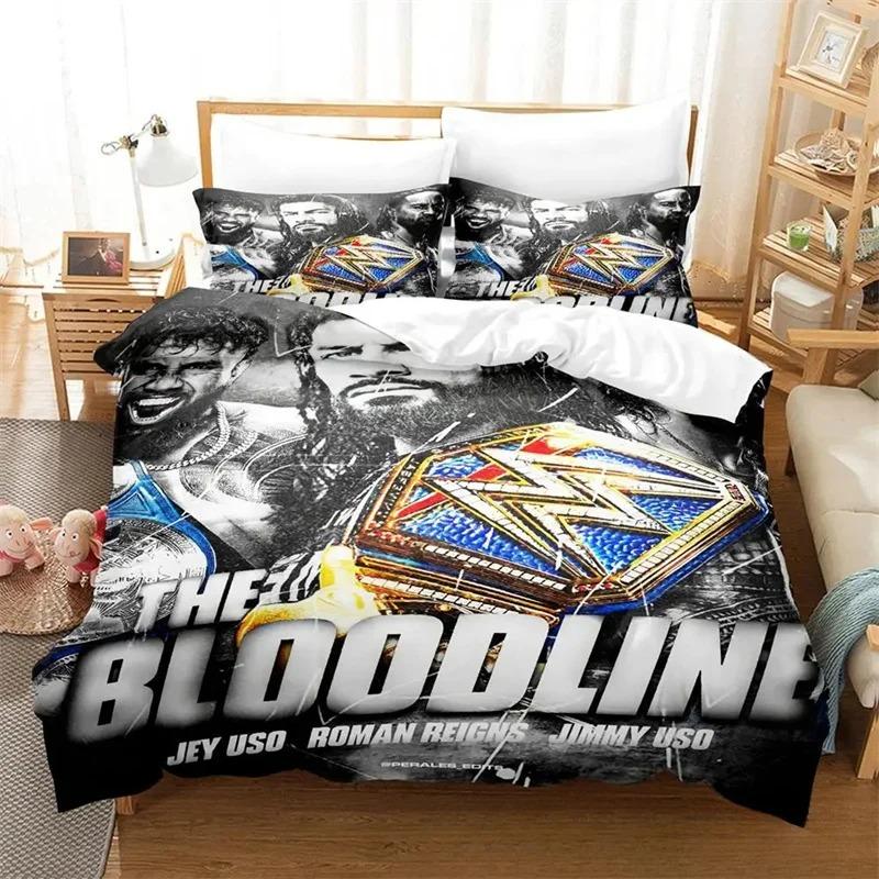 Wrestler Roman Reigns Bedding CollectionDuvet Cover Comforter Bed Collection Quilt Cover PillowcaseKing Queen Twin Size Boys Girls Adults
