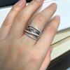 Multi Line Design Rings for Women Silver Color Fashion Luxury Wedding Bands Finger Accessory 2025 Trend Female CZ Jewelry