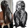 90*90cm Cashew Print Square Scarf Women Soft Satin Shawl Handkerchief Muslim Luxury Scarves Hijab Foulard Bandana