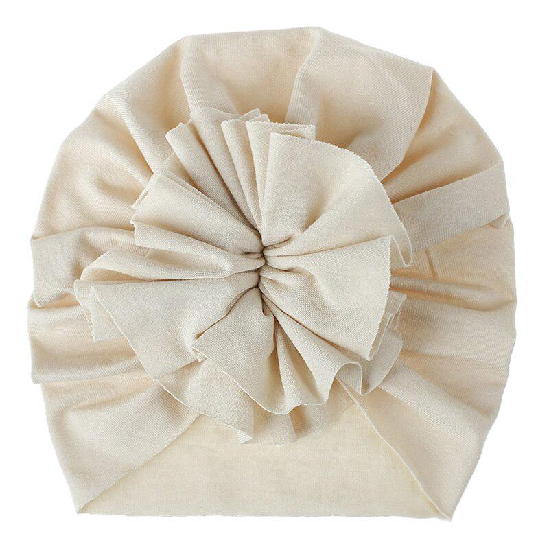 Детская шапочка с большим цветком, мягкие хлопковые детские аксессуары, тюрбан, весенне-летняя детская шапочка