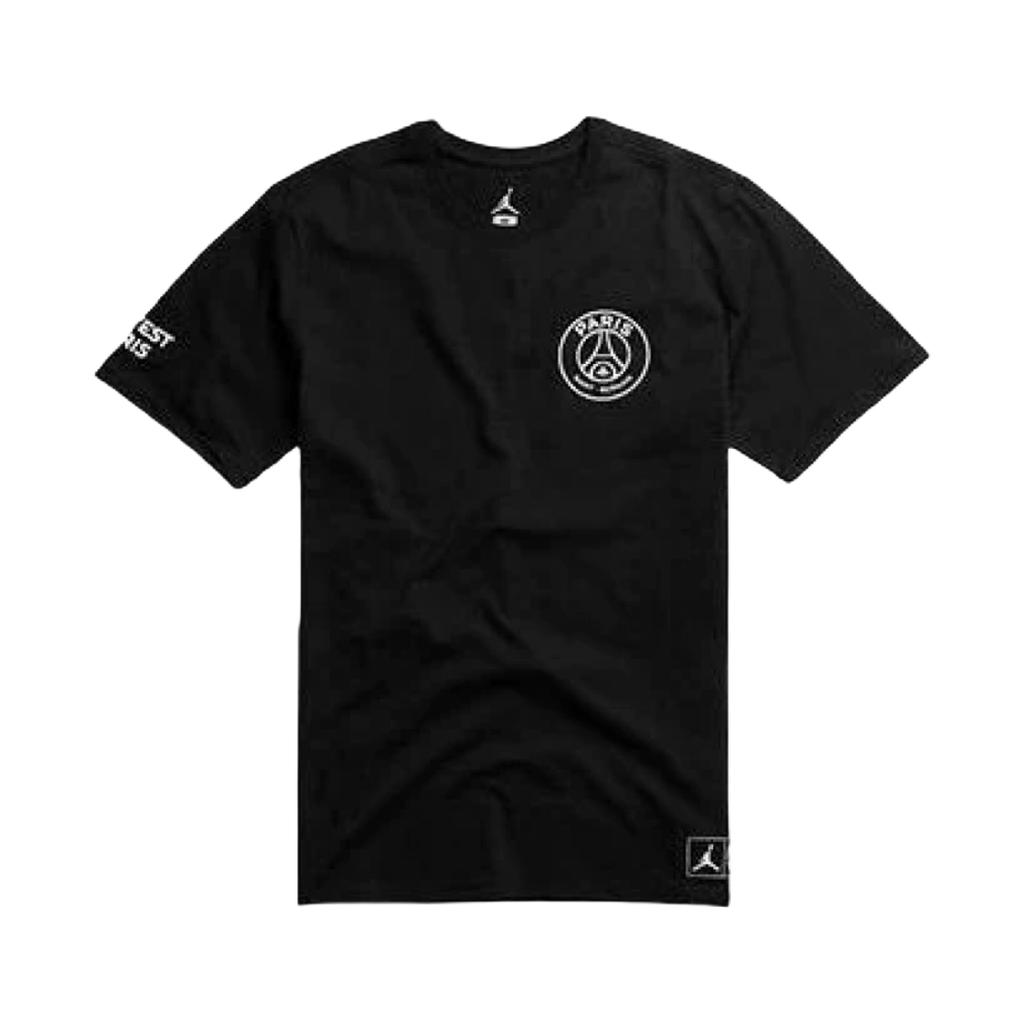 Jordan X Футболка с логотипом Paris Saint-Germain Черно-белая Мужская Уличная одежда BQ4273-010