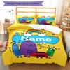 3pcs Custom Name StoryBots Bedding Set Duvet Cover Closure Includes 1 Duvet Cover & 2 Pillowcases, Soft and Comfortable for All Seasons.