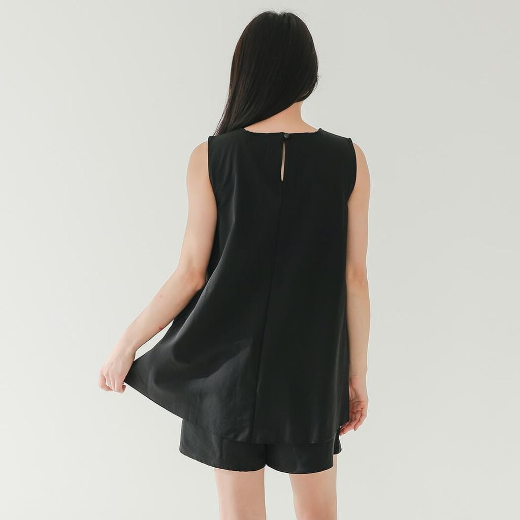 Женский купальник из двух частей Teddy, рашгард без рукавов и шорты, UPF 50+, размер M (9), Черный, hys3092