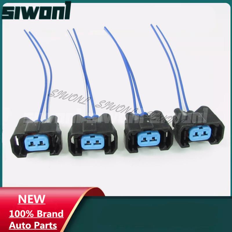 4pcs Female Fuel Injector Plug Connector For HONDA Accord Odyssey City Civic 2006-2011 1.8L CRV Rhyme 16450-RNA-A01