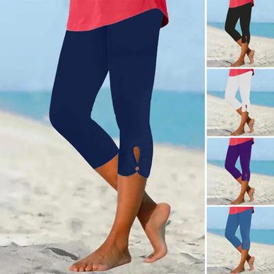 Женские капри для йоги, леггинсы-капри с высокой талией, эластичные компрессионные брюки для тренировок, бега, йоги, путешествий