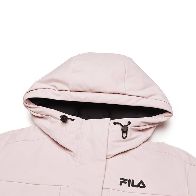 Fila Оригинальная теплая модная длинная парка с капюшоном, пуховик, женская верхняя одежда, дымчато-фиолетовый, лотосово-розовый F11W449911FPK