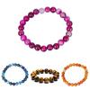 Браслеты из эластичной нити с круглыми бусинами из натуральных драгоценных камней премиум-качества 6 мм, ассорти камней