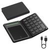 Bluetooth Numeric Keypad, Calculator, and Touchpad 3-in-1 - Type-C Rechargeable Foldable Portable Wireless 23-Key Keypad with TabNum Lock Keys, Large