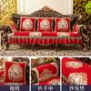 Luxury European Sofa Cover Jacquard Non-slip 1 2 3 4 Seater Leather Sofa Mat Slipcover Armchair Sofa Pad With Exquisite Lace
