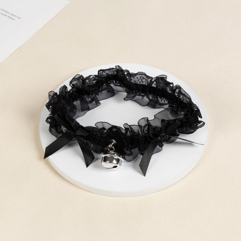 Women Sexy Lace Bowknot Small Bell Garter Belt Goth Lolita Leg Strap Suspender Body Harness Sweet Leg Rings Lingerie Accessories