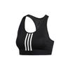 Adidas Contrast Three-Stripe Sports Bra Women Underwear Black FJ7248