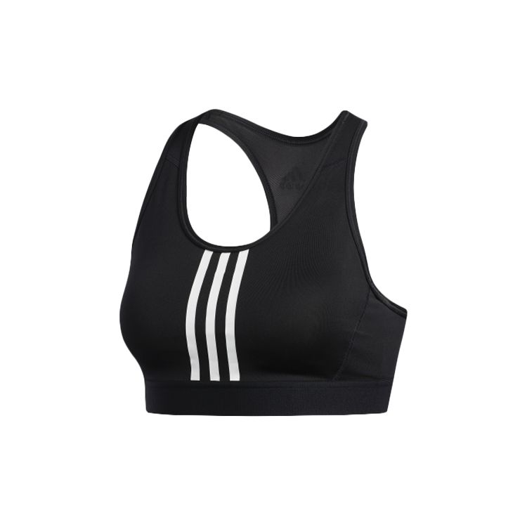 Adidas Contrast Three-Stripe Sports Bra Women Underwear Black FJ7248
