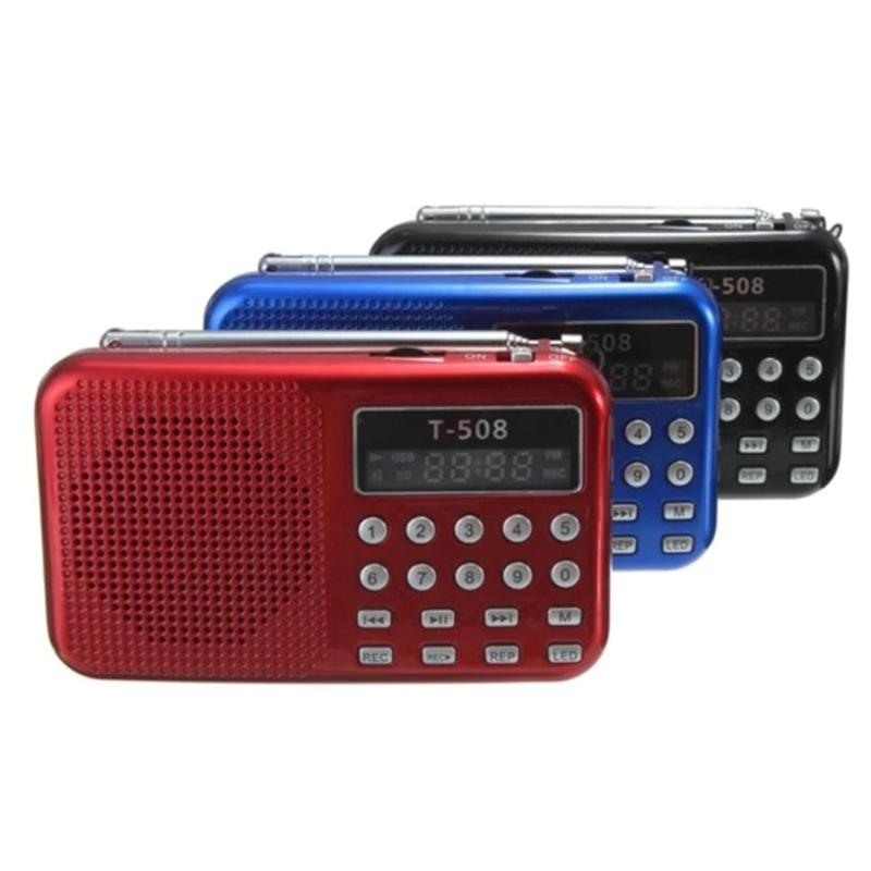 Мини-портативное радио, портативное FM-радио, поддержка USB TF, MP3-плеер, уличный внутренний динамик, перезаряжаемый с кабелем, Прямая поставка